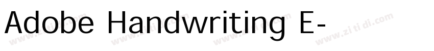 Adobe Handwriting E字体转换